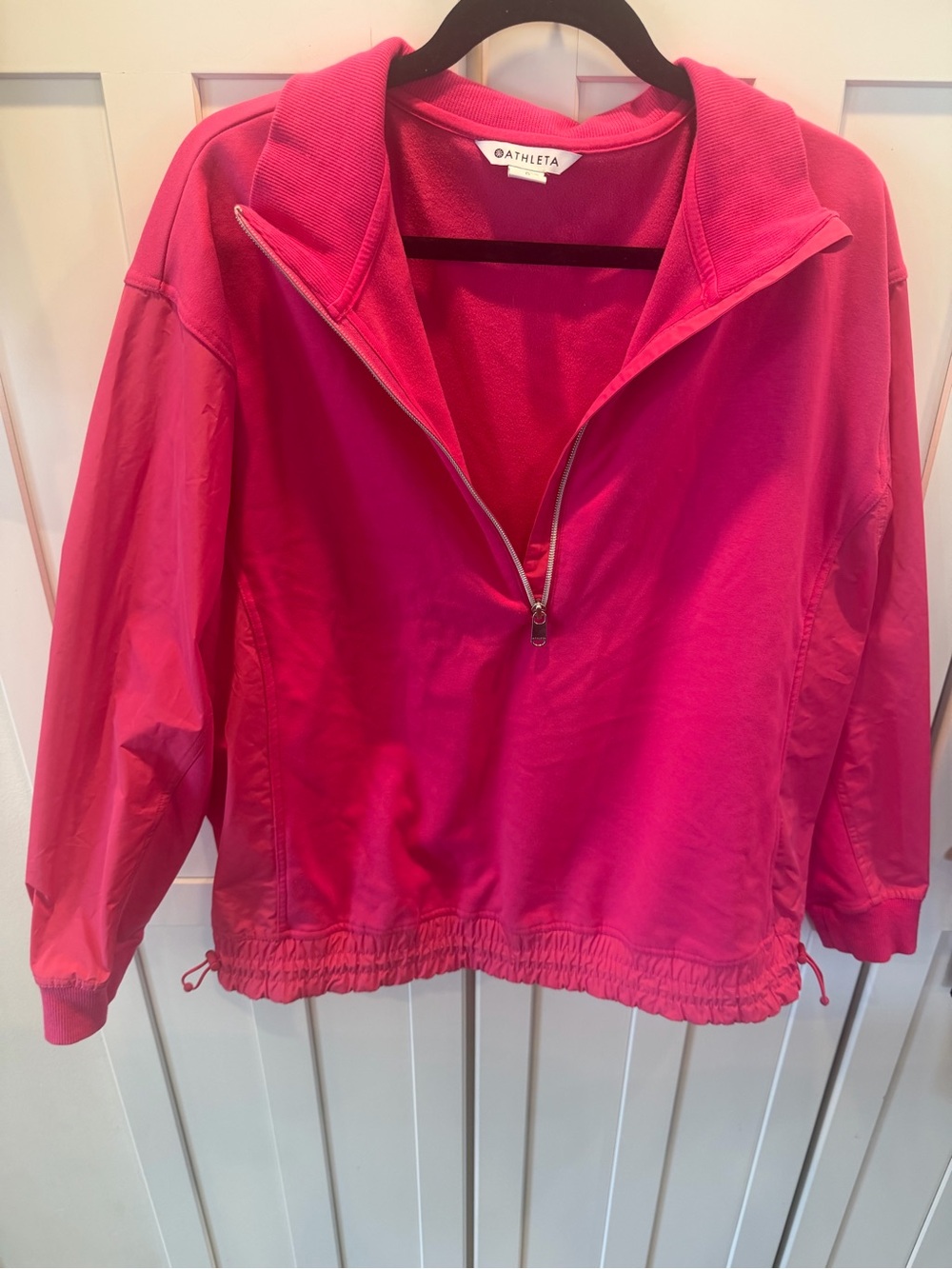 NWOT Athleta Bright Fuchsia Half-Zip Pullover